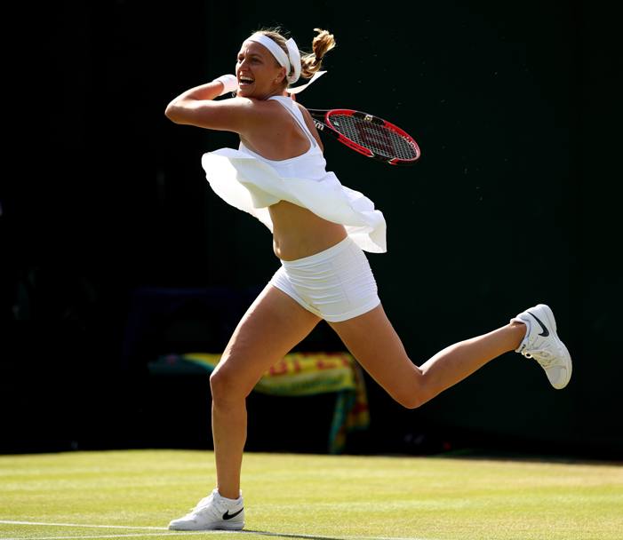 Petra Kvitova, vincitrice due volte a Wimbledon, esce di scena nello stesso giorno di Djokovic. Getty